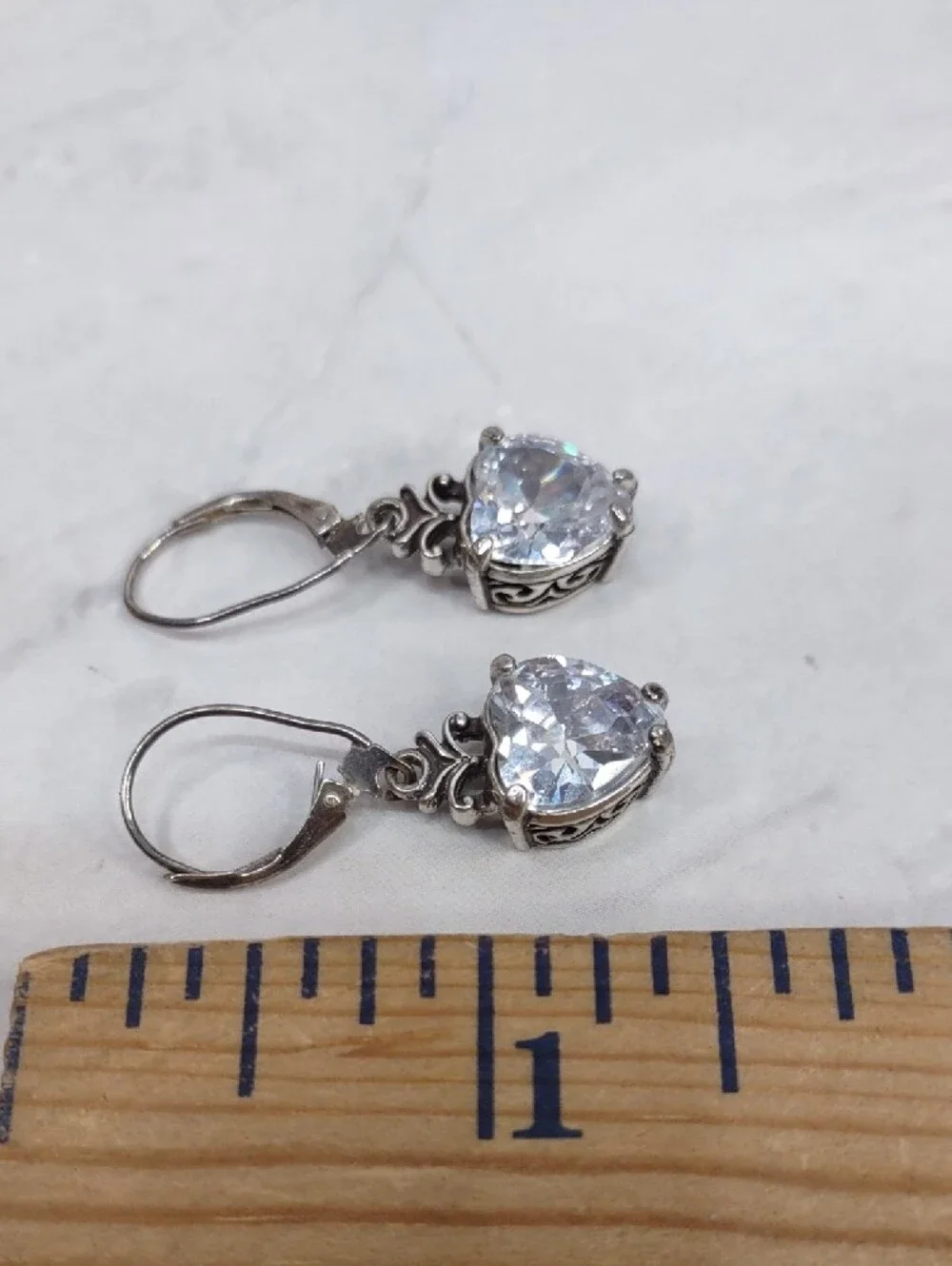 Brighton Crystal Heart Drop Earrings